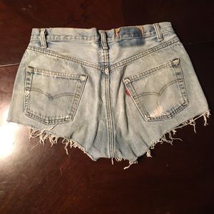 Levis vintage renewal patchwork denim cut offs
